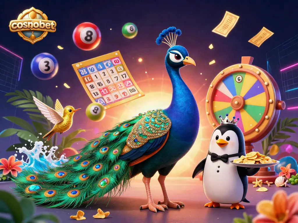 Experience exciting gameplay at cosmobet with colorful lottery elements and dynamic characters.