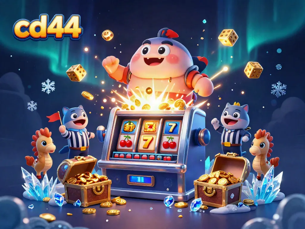 Spin the reels with cd44 as the fugu and friends celebrate wins in a vibrant casino underwater.