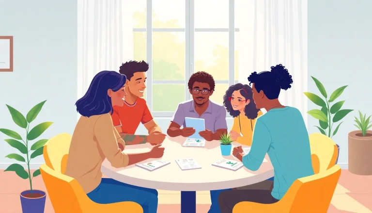 Participants discussing HIV prevention resources at https://talkprep.org/, showcasing community support and awareness.