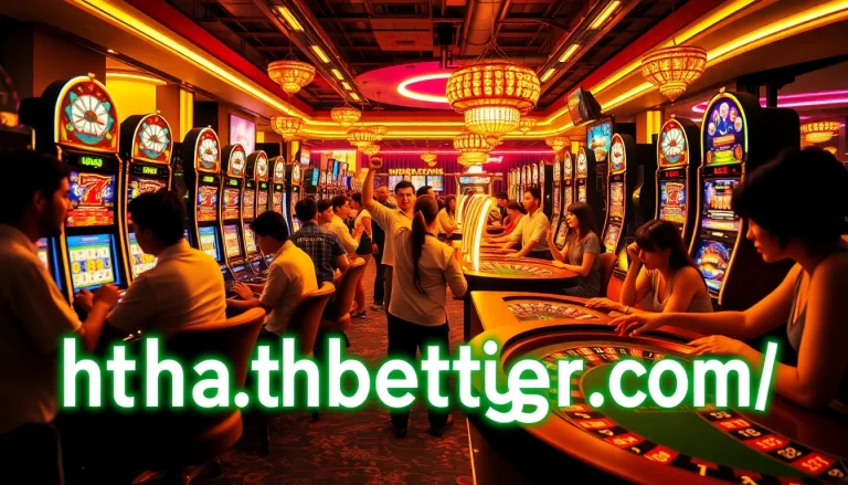 Experience excitement at https://thabetiger.com/ with players celebrating wins at an online casino.