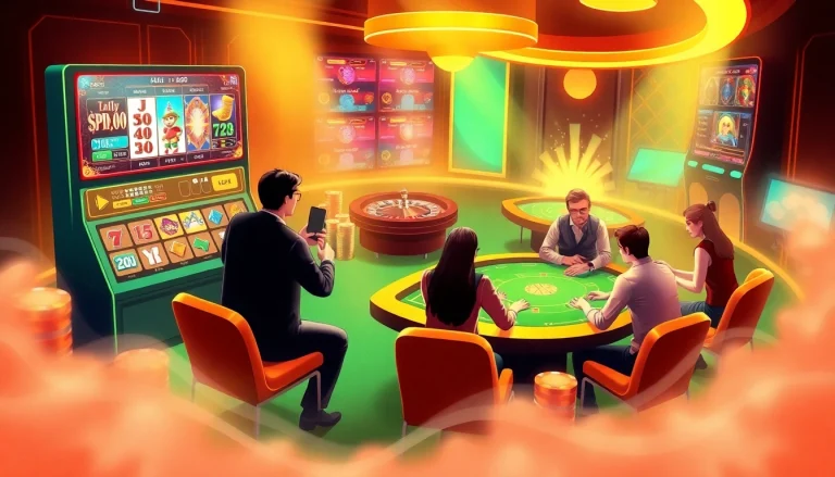 Experience the thrill of game bài đổi thưởng as players engage in online poker and slots at a virtual casino.