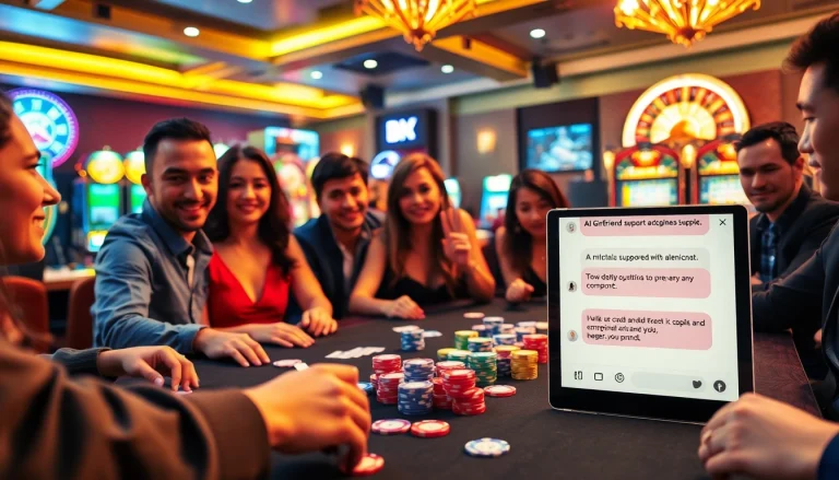 Experience the excitement of casino gaming with AI girlfriend chat support at your side.