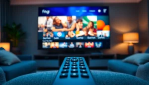 Experience iron iptv with vivid streaming options in a sleek, modern living room setting.