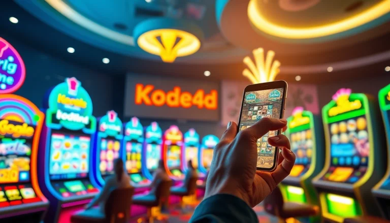 Engaging players enjoying Kode4d link online gaming experience with vibrant slot machines.