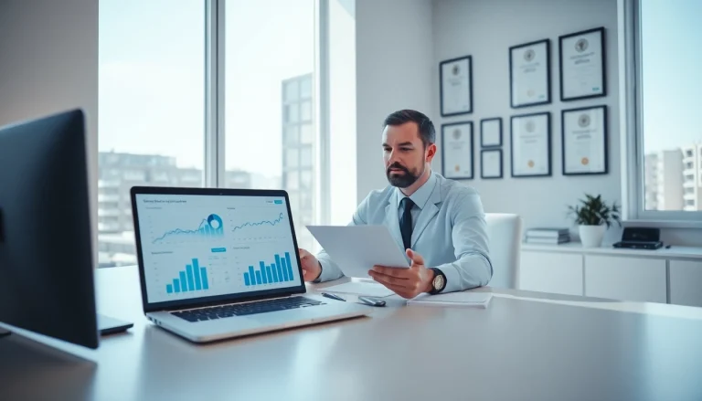 Księgowość dla firmy transportowej w nowoczesnym biurze z profesjonalnym księgowym