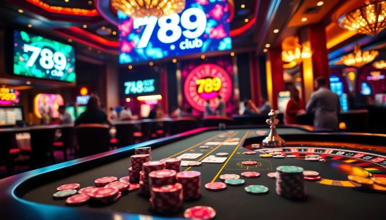 Experience the excitement of the 789 club with vibrant casino visuals and engaging gameplay.