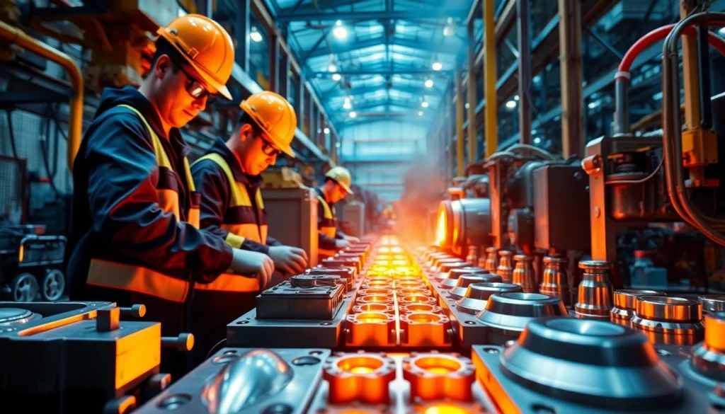 Die casting company Malaysia showcasing modern manufacturing process with precision machinery.