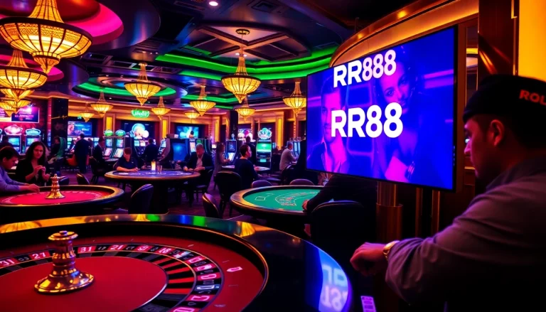 Engaging slot games and table gaming action at https://rr88it.com/ with vibrant casino atmosphere.
