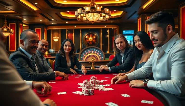 Experience the excitement of go88 live poker in a vibrant casino setting filled with action.