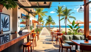 Besucher genießen entspannte Atmosphäre im Cannabis Club Lloret De Mar mit stilvollem Interieur.