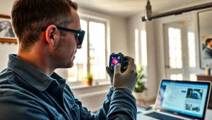 Water leak detection expert using thermal imaging technology to identify plumbing issues.