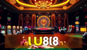 Play exciting games at UU88 casino with vibrant slot machines and roulette tables.