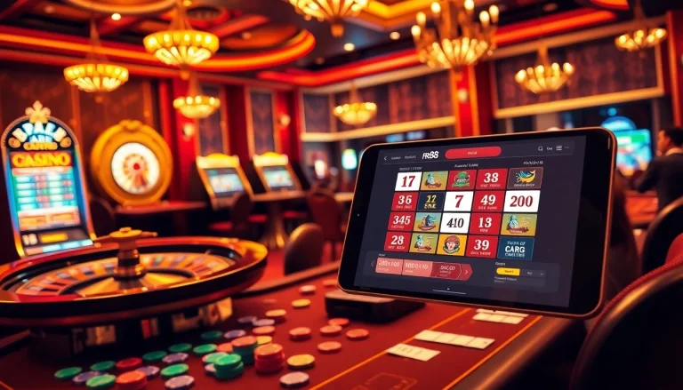 Players experiencing the thrill of gaming at rr88 casino with vibrant table games and machines.