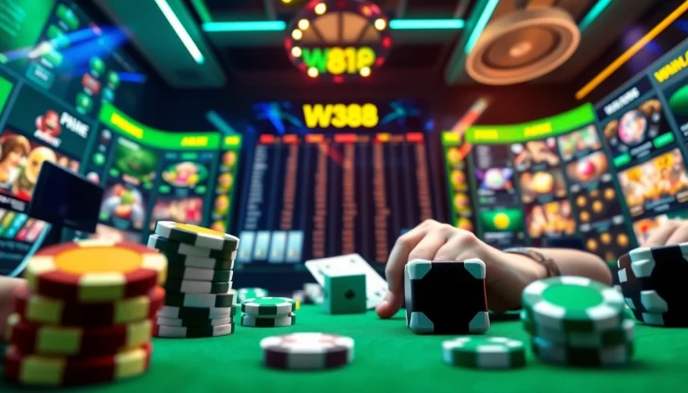 Experience online gaming excitement at w88.nyc with a vibrant, luxurious casino interface.