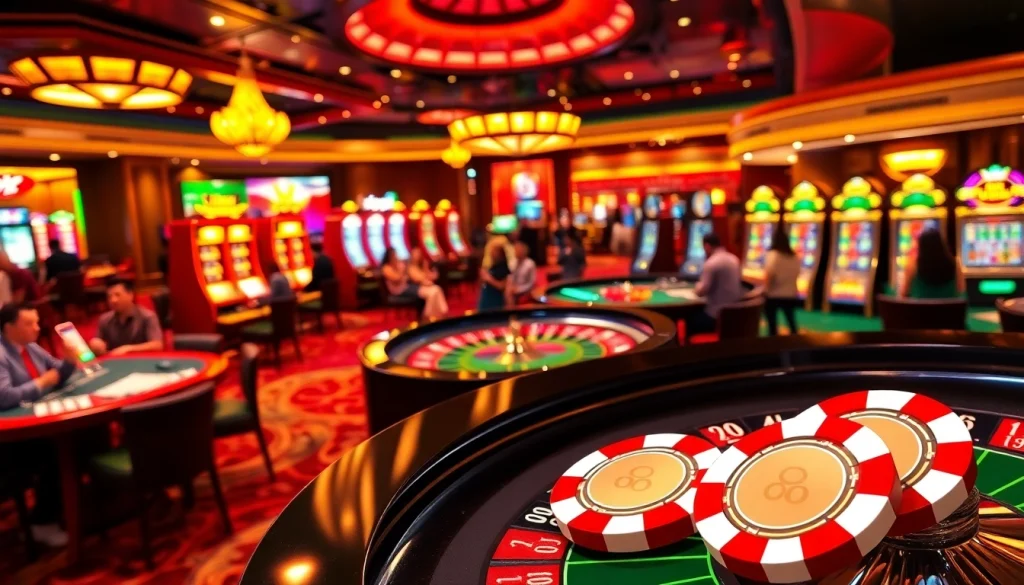 Players engaged in a thrilling game at KP888 casino, showcasing excitement at the roulette table.