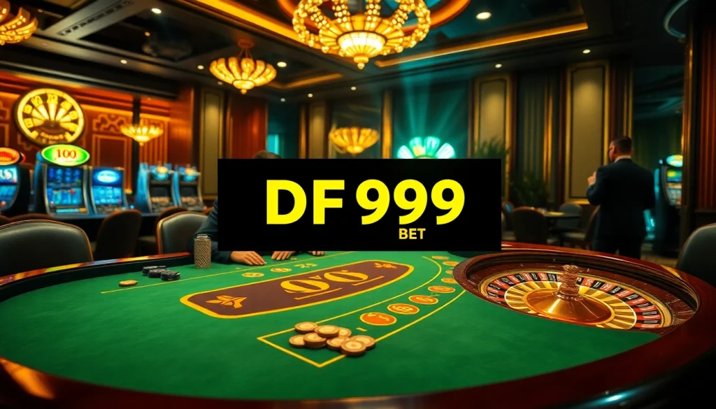 Engaging players at the DF999 bet table showcase the excitement of high-stakes gambling.