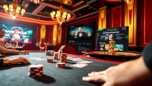 Experience the thrilling excitement of casino games at https://gamemanclub.wiki with luxurious poker tables and vibrant gameplay.