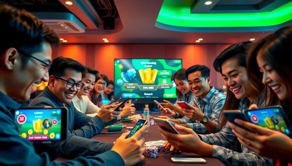 Engaged players enjoying rewarding card games on topgamebaidoithuong.mx, showcasing excitement and community.