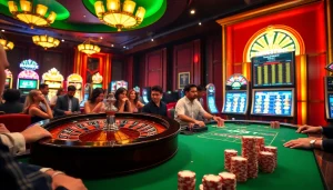 Experience the thrill of gambling at https://s801.online/ with excited players and vibrant casino elements.
