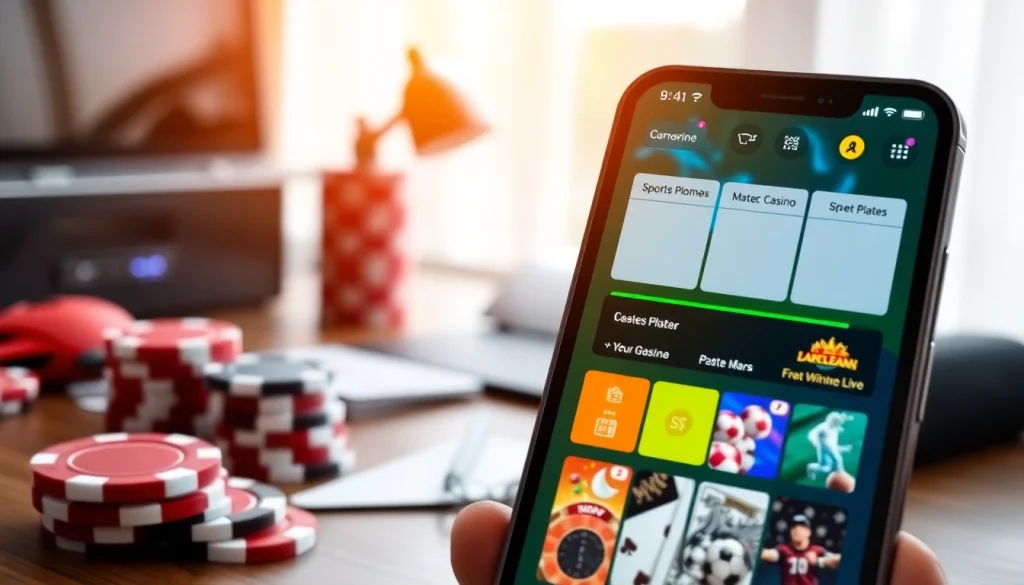 Experience the innovative interface of vvvwin88.live showcased on a smartphone against an engaging backdrop.