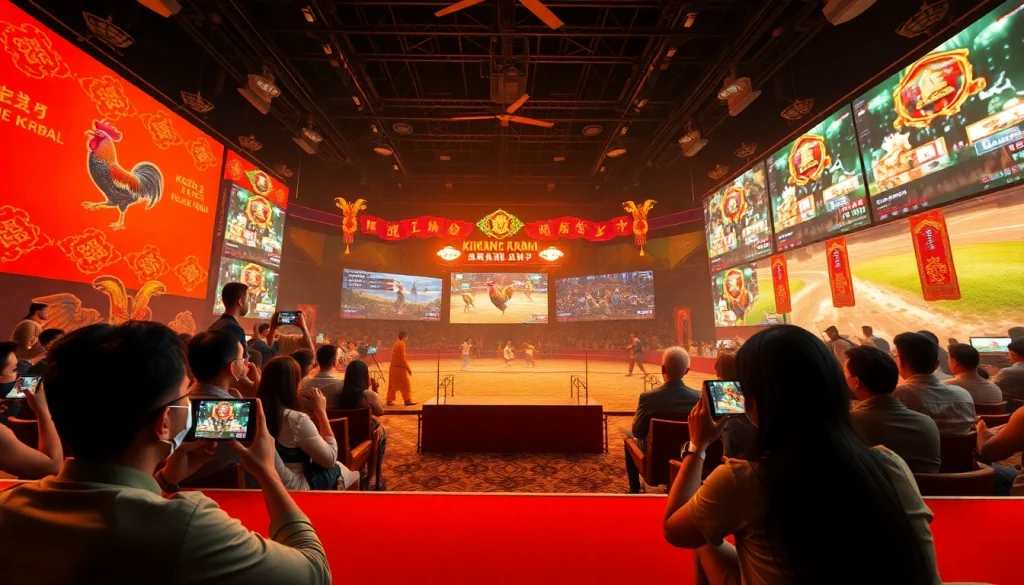 Dynamic online cockfighting scene at sv368win.live showcasing vibrant competition.