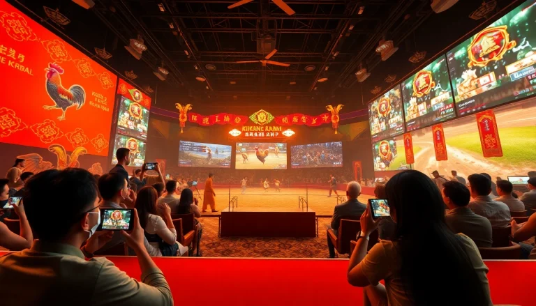 Dynamic online cockfighting scene at sv368win.live showcasing vibrant competition.