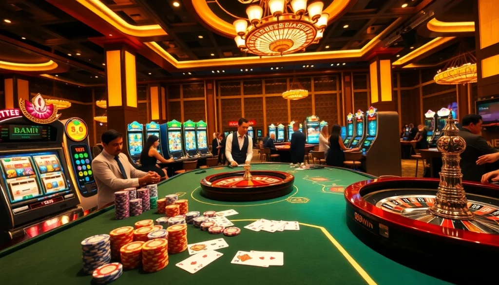 Experience the thrill of 98Win at a luxurious casino table full of excitement and high-stakes action.