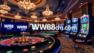 Experience the excitement of gambling at WW88 com with vibrant casino tables and slot machines.