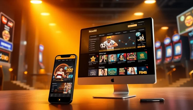 New88 online betting platform interface showcasing vibrant games and user-friendly features.
