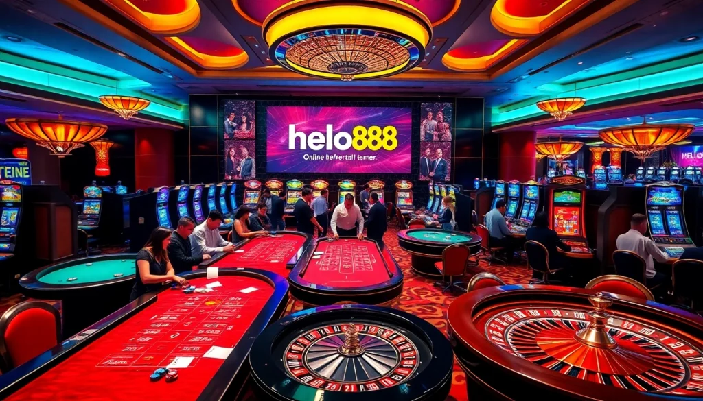 Engaging gameplay at helo88 casino, highlighting vibrant tables and exciting moments.