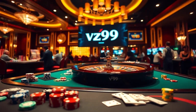 Engaged players enjoying casino games at VZ99, a premier online gambling platform.
