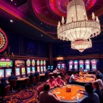Diverse players enjoying high-stakes gaming at max88 casino, featuring roulette and vibrant slots.