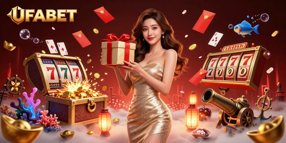 Engage in thrilling gambling excitement at UFABET with stunning casino illustration featuring vibrant games.